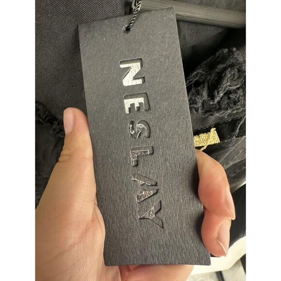 Neslay Women’s Distressed Military Style Jacket Emnroidery NEW Size Small - Picture 5 of 5